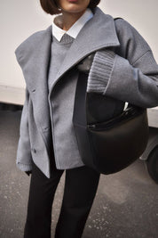 Elisabetta dames winterjas – elegante wollen winterjas met dubbele knoopsluiting