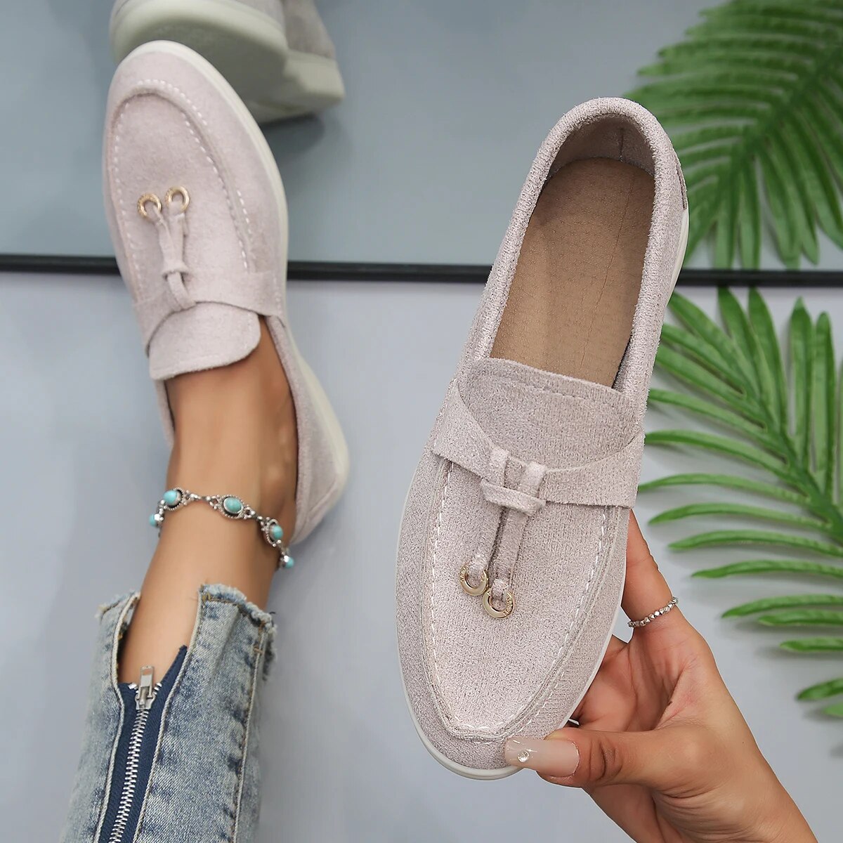 Delphine Loafers | Luxe Suède Loafers met Ondersteunende Zool en Perfecte Pasvorm