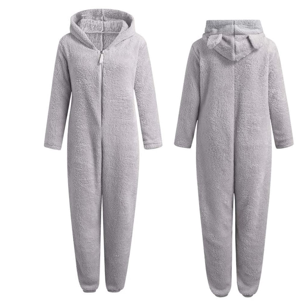 Giulia fleece onesie – superzachte dames onesie met schattige berenoortjes