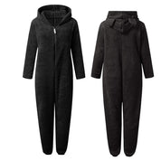 Giulia fleece onesie – superzachte dames onesie met schattige berenoortjes