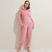 Giulia fleece onesie – superzachte dames onesie met schattige berenoortjes
