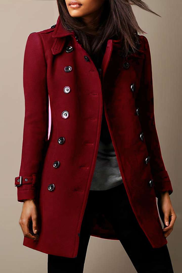 Yara Trenchcoat | Elegante Getailleerde Damesjas met Dubbele Knoopsluiting
