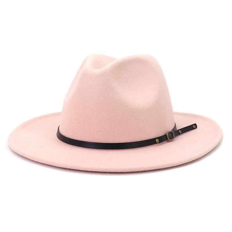 Eliane | Klassieke Fedora Hoed Dames met Leren Band - Tijdloos, Stijlvol en Veelzijdig - Camel / Zwart / Bordeaux