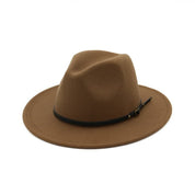 Eliane | Klassieke Fedora Hoed Dames met Leren Band - Tijdloos, Stijlvol en Veelzijdig - Camel / Zwart / Bordeaux