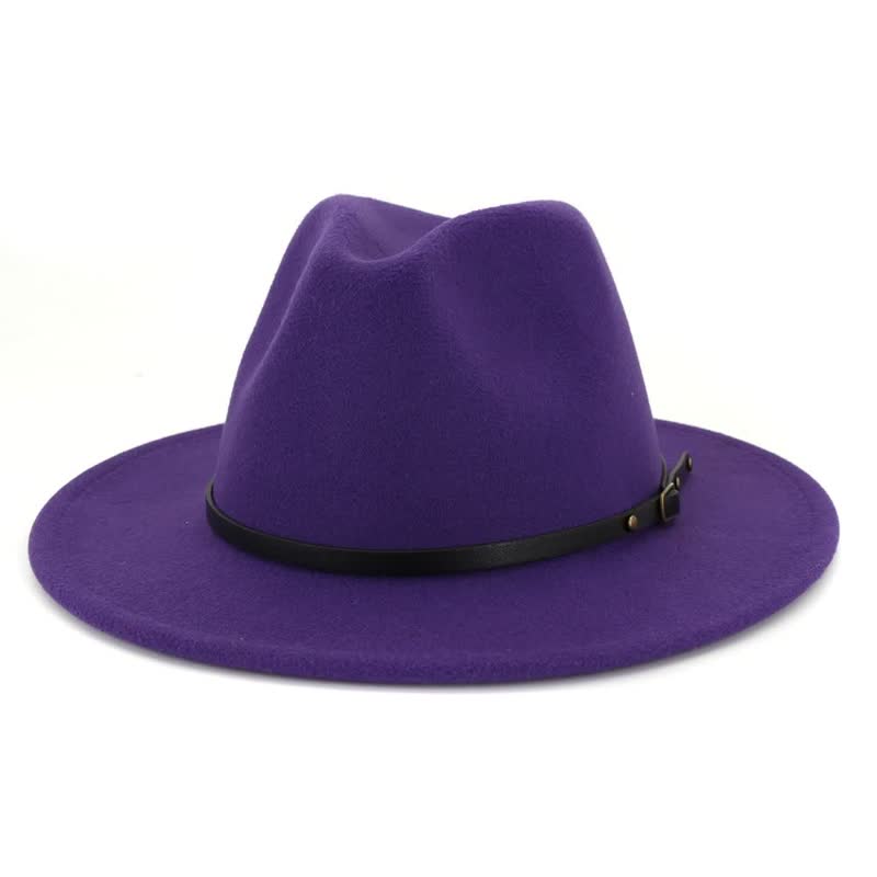 Eliane | Klassieke Fedora Hoed Dames met Leren Band - Tijdloos, Stijlvol en Veelzijdig - Camel / Zwart / Bordeaux