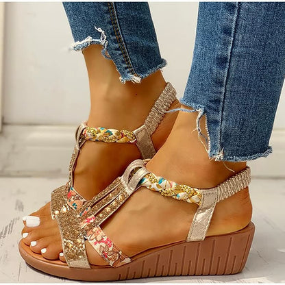 PrettyFeet™ Slippers | Boho Slippers met Comfortabele Sleehak en Chique Design
