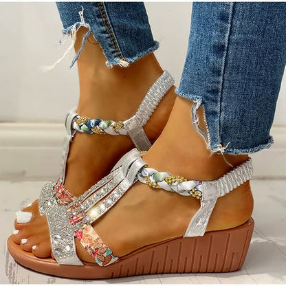 PrettyFeet™ Slippers | Boho Slippers met Comfortabele Sleehak en Chique Design