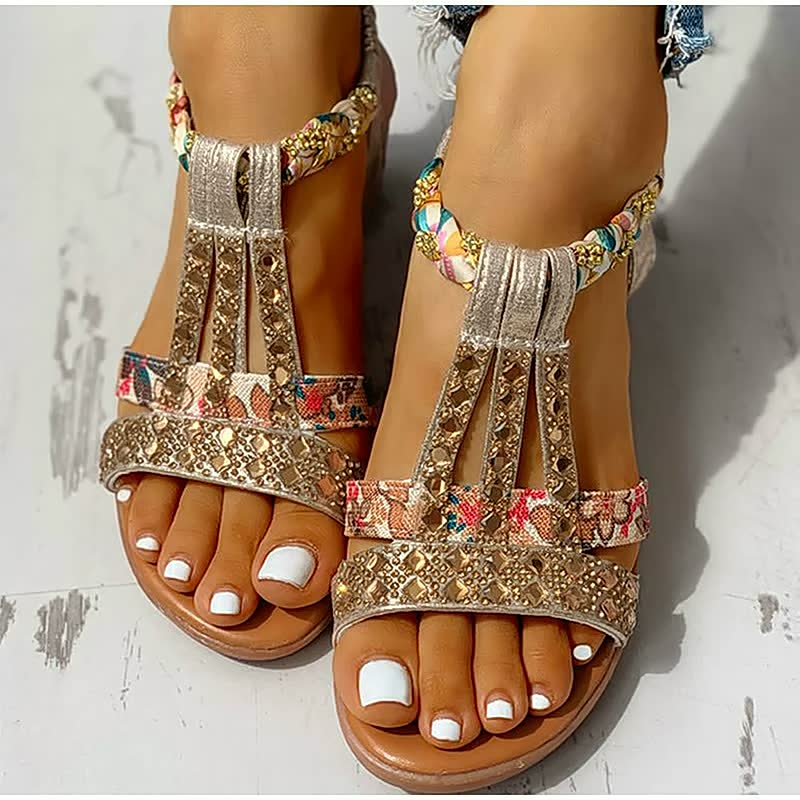 PrettyFeet™ Slippers | Boho Slippers met Comfortabele Sleehak en Chique Design