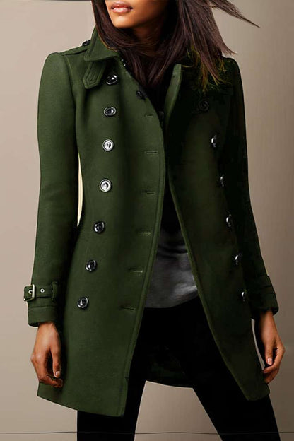 Yara Trenchcoat | Elegante Getailleerde Damesjas met Dubbele Knoopsluiting