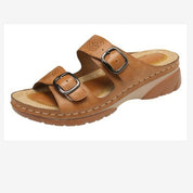 Diora Sandalen | Orthopedische Leren Sandalen met Memory Foam en 3-Boog Ondersteuning