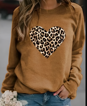 Bianca Animal Sweatshirt | Zacht Damestrui met Opvallende Dierenprint en Relaxte Pasvorm