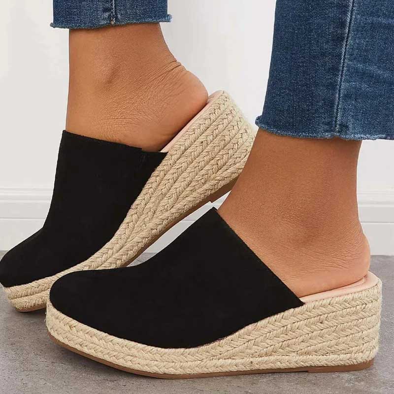 Ainhoa Mules | Orthopedische Espadrille Sleehakken met Instapdesign en Ademend Comfort