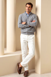 Sandr Cardigan | Heren slim-fit cardigan met rits en elegante pasvorm