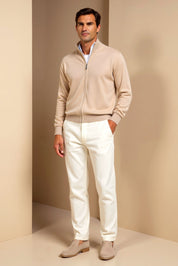 Sandr Cardigan | Heren slim-fit cardigan met rits en elegante pasvorm