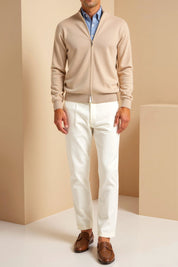 Sandr Cardigan | Heren slim-fit cardigan met rits en elegante pasvorm