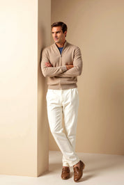 Sandr Cardigan | Heren slim-fit cardigan met rits en elegante pasvorm