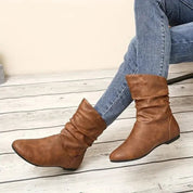 Allegra leren laarzen dames – stijlvolle en comfortabele leren boots met stevige zool