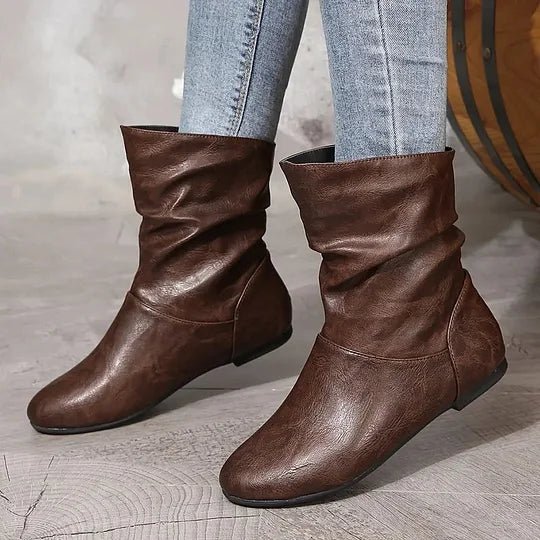 Allegra leren laarzen dames – stijlvolle en comfortabele leren boots met stevige zool