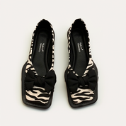 Amelia Muiltjes | Trendy Vierkante Teen met Strik & Dempende Binnenzool