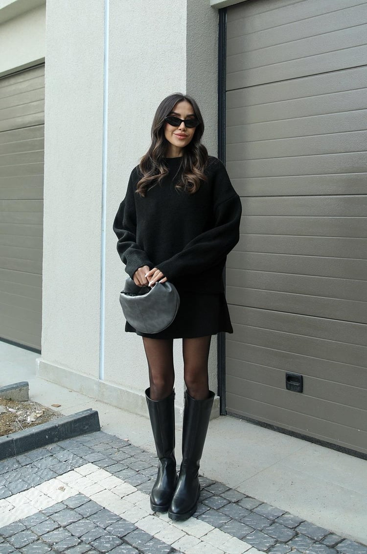 Gebreide set dames met Top en Rok | Bella Belluci