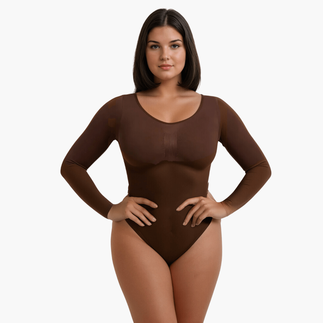 Elena Snatching Shapewear Longsleeve Bodysuit – Comfortabel & Naadloos Corrigerend Ondergoed