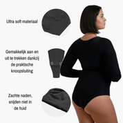 Elena Snatching Shapewear Longsleeve Bodysuit – Comfortabel & Naadloos Corrigerend Ondergoed