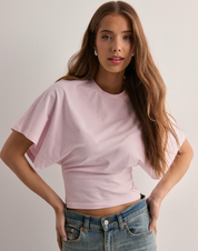 Luna dames T-shirt – trendy top met wijde mouwen en flatterende taille