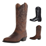 Isabella Cowboylaarzen Dames – Leren Halflange Western Boots met Comfortabele Pasvorm
