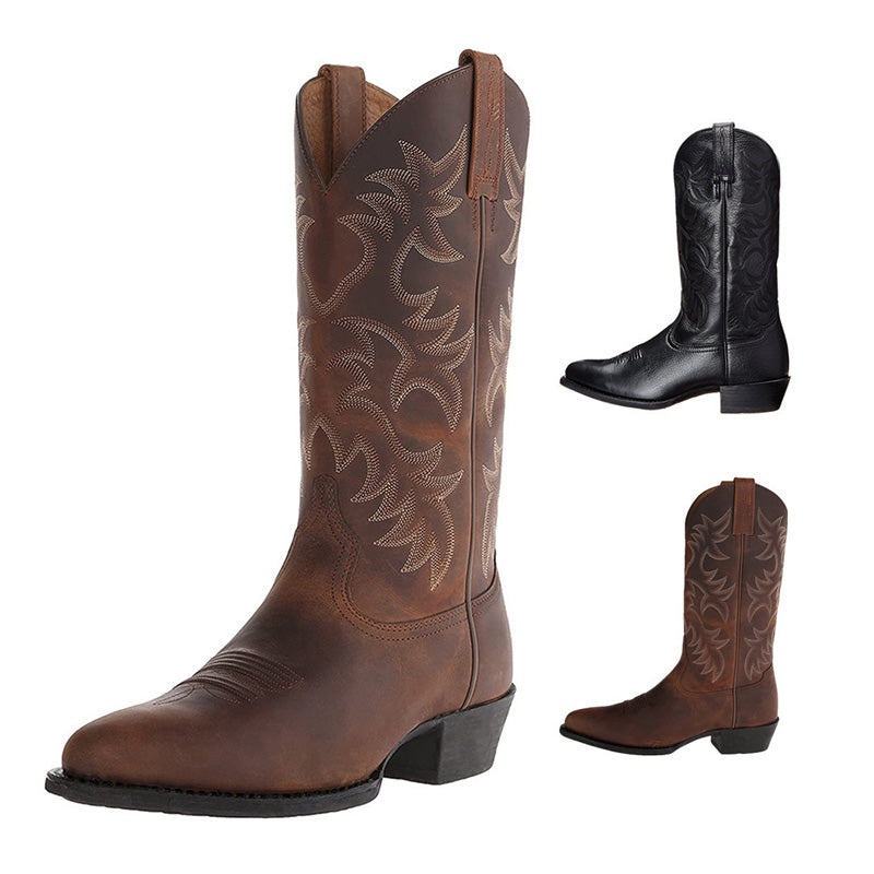 Isabella Cowboylaarzen Dames – Leren Halflange Western Boots met Comfortabele Pasvorm