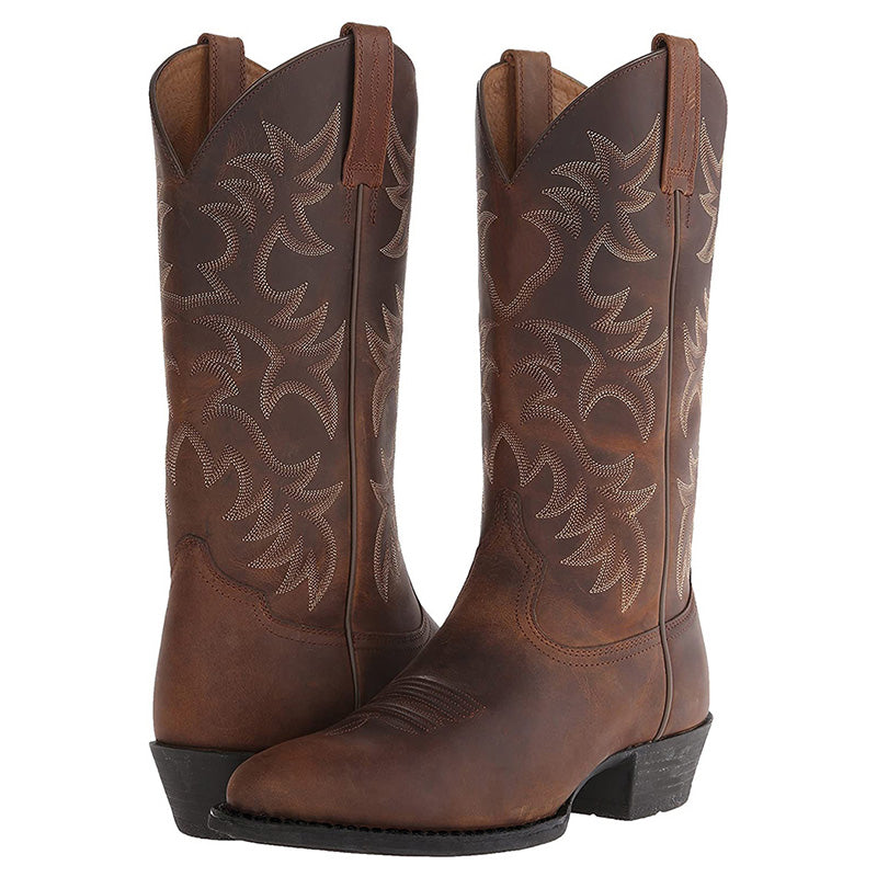 Isabella Cowboylaarzen Dames – Leren Halflange Western Boots met Comfortabele Pasvorm