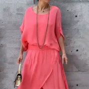 Alyson Chiffon Set | Twee-Delige Dames Set van Luchtige Chiffon met Oversized Blouse en Wijde Broek