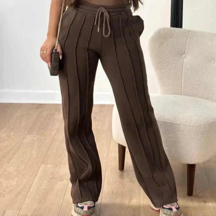 Aira Joggingbroek | Gestreepte Dames Joggingbroek met Elastische Taille en Comfortabele Pasvorm