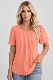 Basic Dames T-shirt met Ronde Hals en Losse Pasvorm - Wit / Zwart / Groen - Maelen