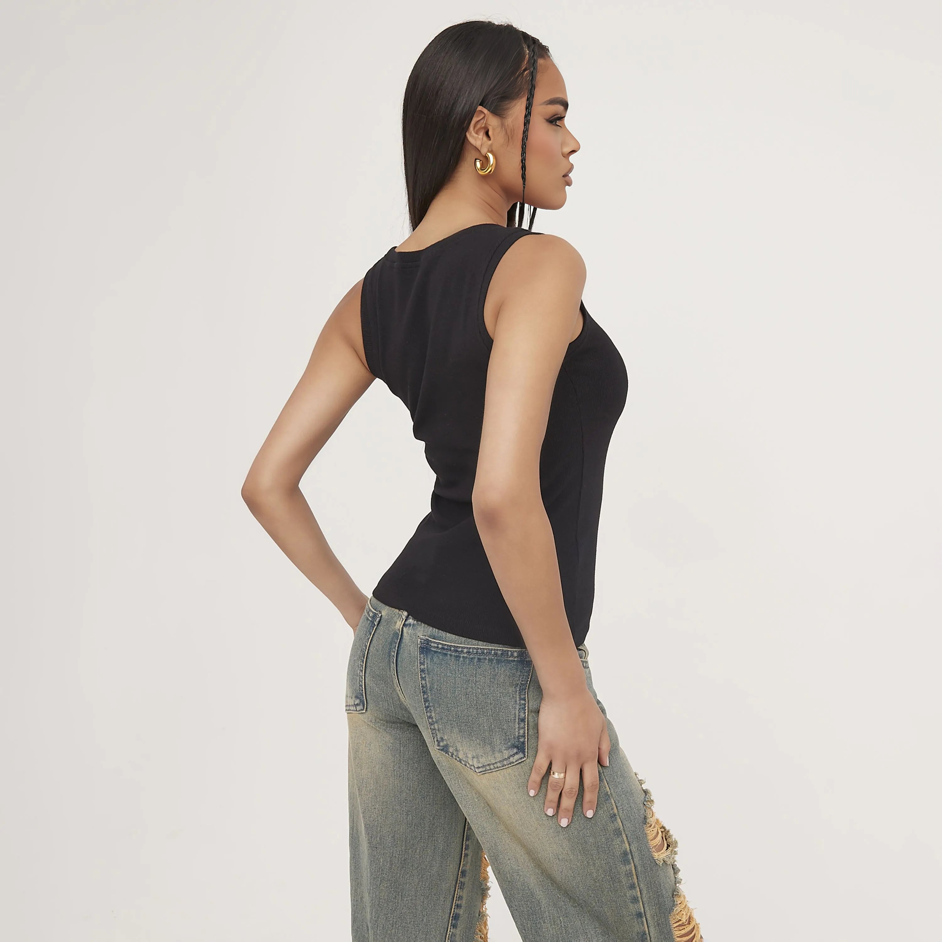 Alina Top | Zijdezachte Tanktop met Minimalistisch Design voor Warme Dagen