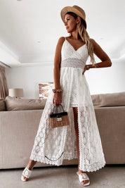 Luna Jurk | Elegante Kanten Jurk met Open Front voor Vrouwen