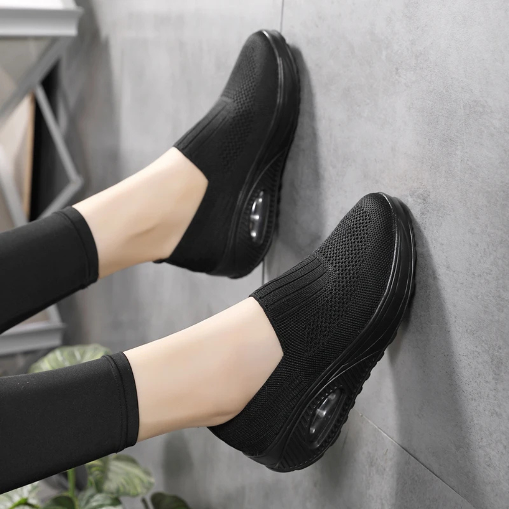 Aurelia Orthopedische Schoenen | Ademend Mesh Slip-On met Sleehak en Voetondersteuning