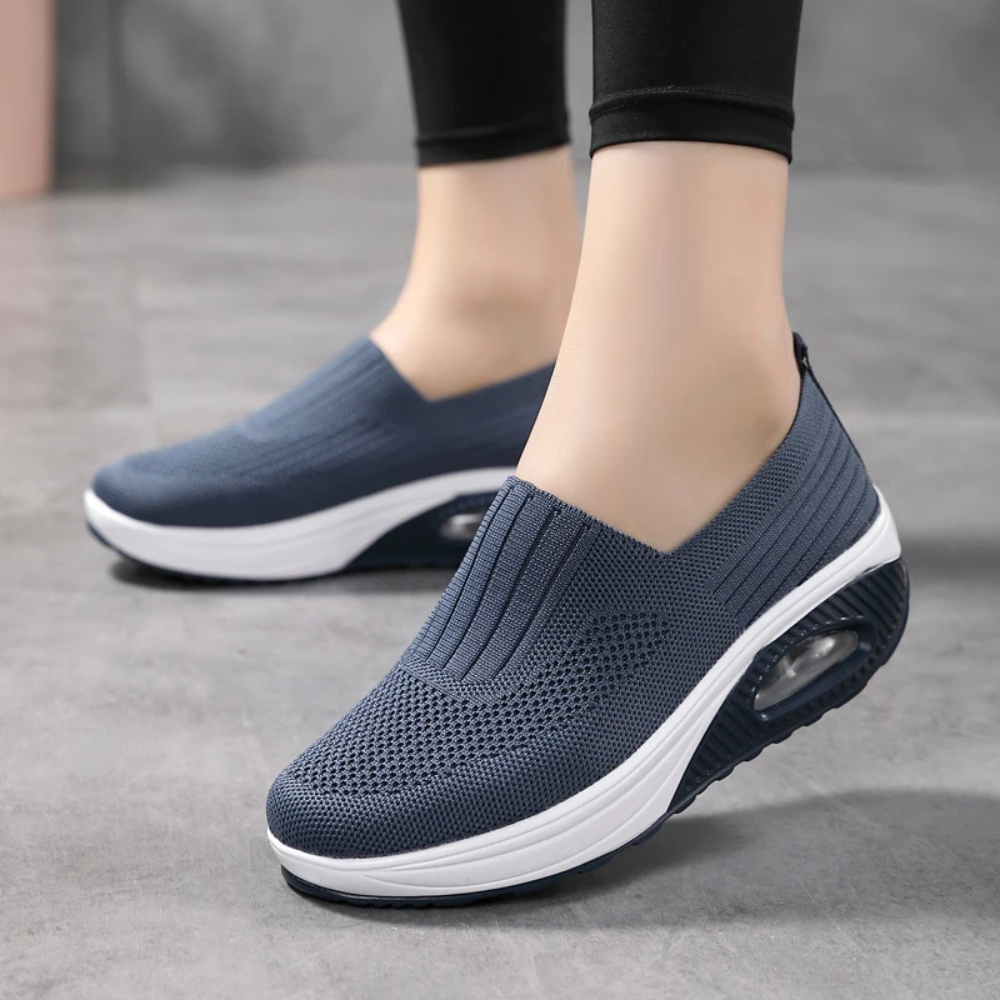 Aurelia Orthopedische Schoenen | Ademend Mesh Slip-On met Sleehak en Voetondersteuning