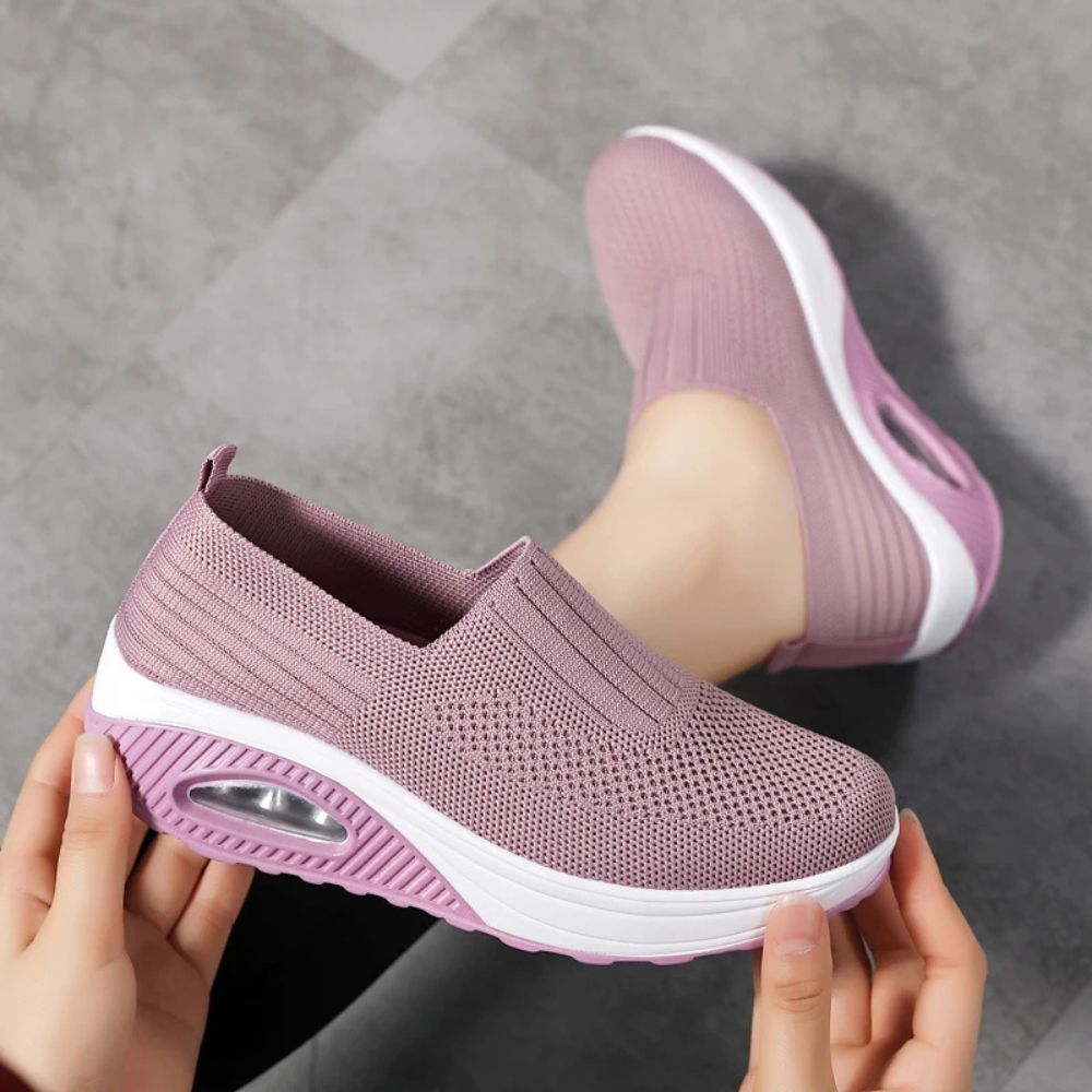 Aurelia Orthopedische Schoenen | Ademend Mesh Slip-On met Sleehak en Voetondersteuning
