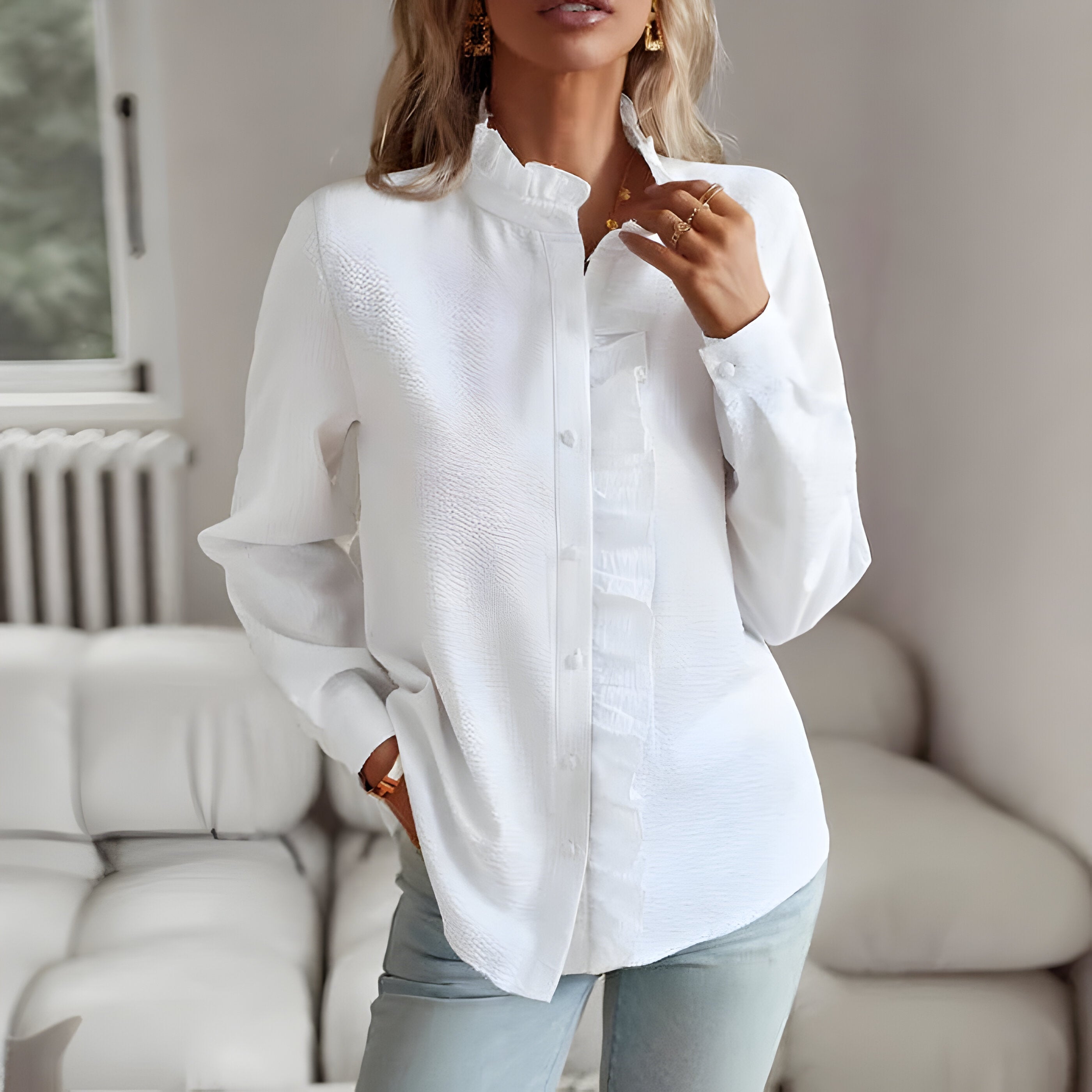 Athena Blouse | Elegante Damesblouse met Moderne Snit en Luxueuze Afwerking