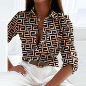 Sofia Blouse | Elegante Omslagkraag Blouse voor Kantoor en Casual Looks