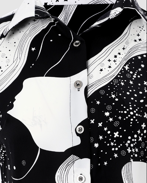 Deda | Zwart-witte blouse voor dames