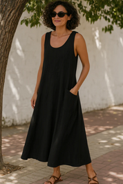 Nena Jurk | Relaxte Zomerjurk met Volumineuze Pasvorm en Zakken